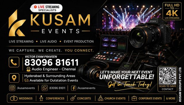 Kusam Events card, black