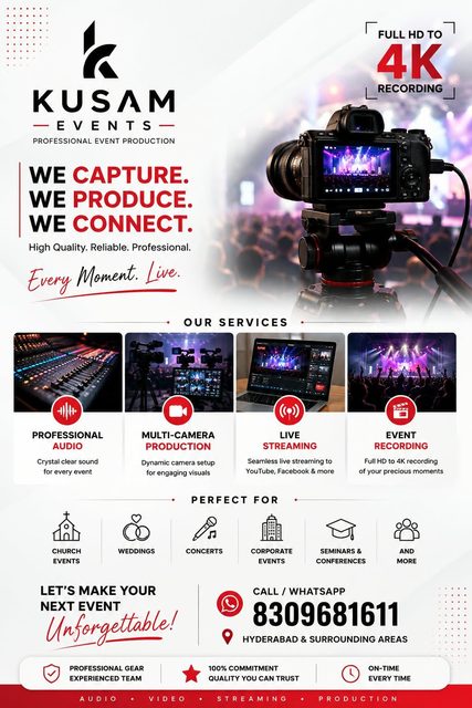 Kusam Events white flyer